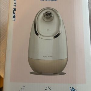 Vanity Planet Ionic Facial Steamer - White & Gold Tone